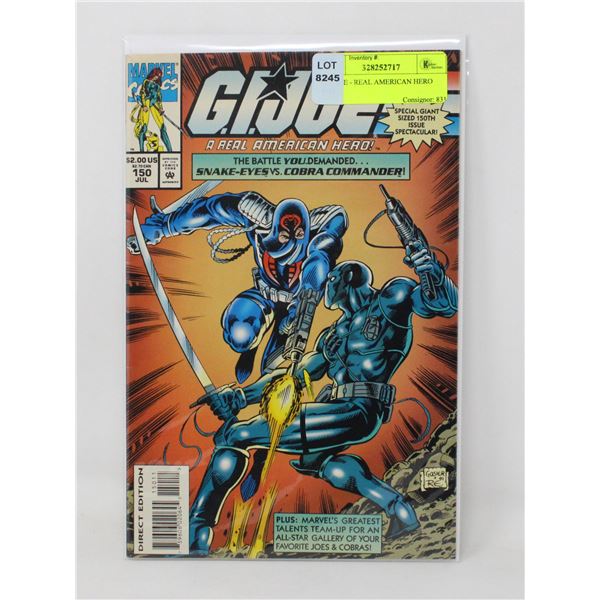 G. I. JOE - REAL AMERICAN HERO #150