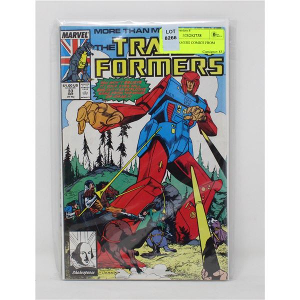 TRANSFORMERS COMICS FROM MARVEL