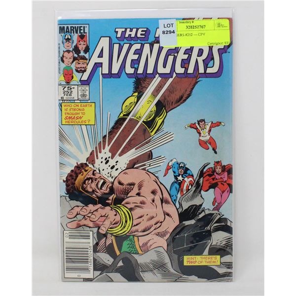 AVENGERS #252 --- CPV