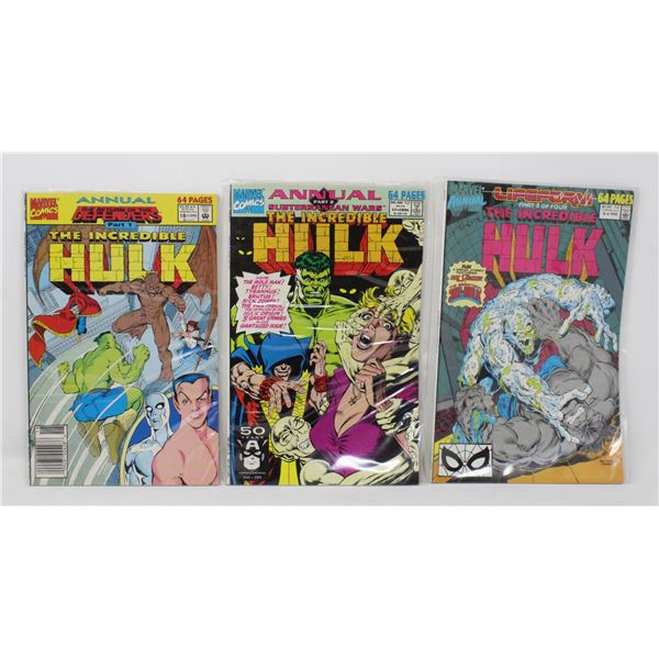 INCREDIBLE HULK ANNUALS #16, #17 & #18