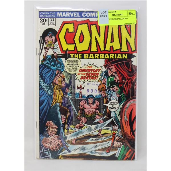 CONAN THE BARBARIAN #33