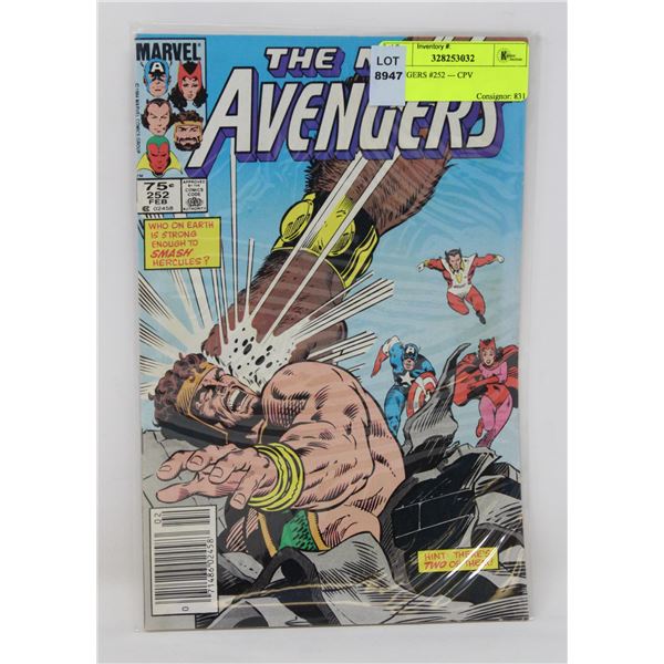 AVENGERS #252 --- CPV