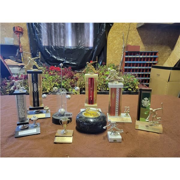 Various Curling Trophies