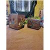 Image 3 : Hand-Painted Swiss Art Bread Box & Canister Set
