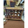 Image 4 : Hand-Made Wooden Stool - Large Wine Bottle & Deco Box - 12 Bottle Wine Rack
