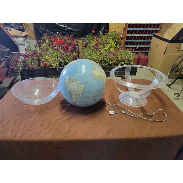 Large National Geographic Electric Globe