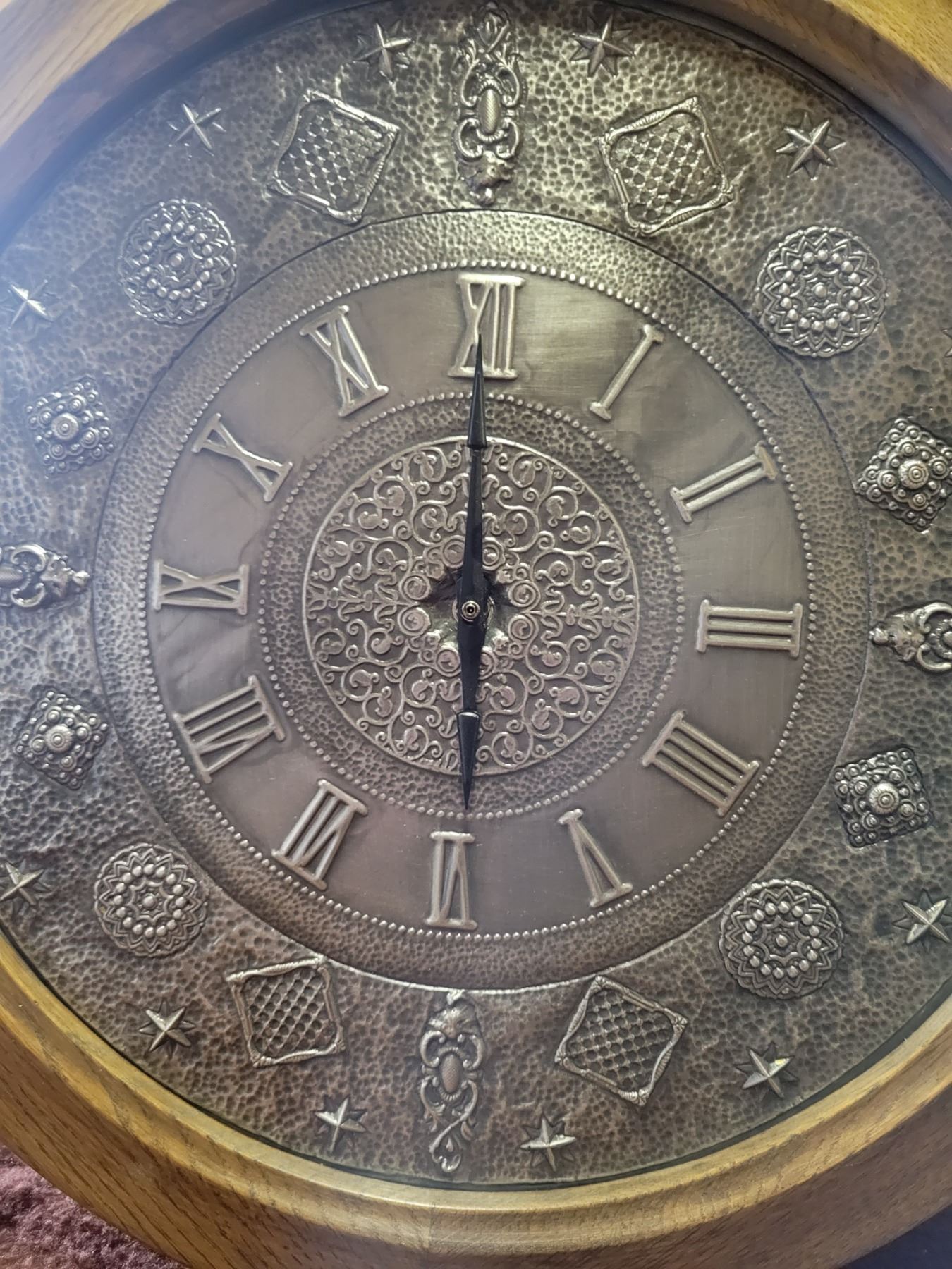 Large Wall Clock with Wood Frame Beck Auctions Inc.