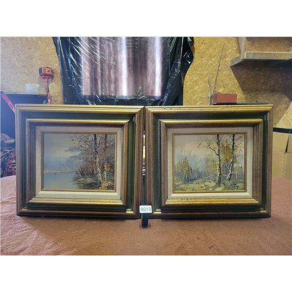 Pair of Landscape Pictures by Ling