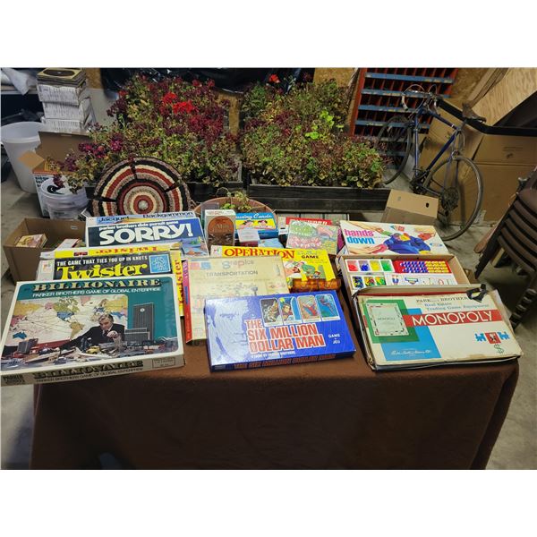 Assorted Vintage Board Games & Marbles