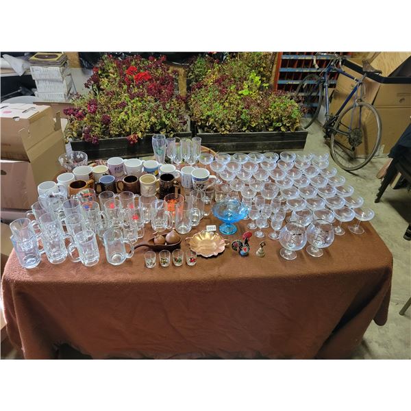 Assorted Glassware & Bar Glasses