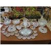 Image 1 : Crystal Punch Bowls x2 with Cups - Platters - Bowls - Pinwheel Crystal Vases x2 - Serving Tray