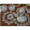 Image 2 : Crystal Punch Bowls x2 with Cups - Platters - Bowls - Pinwheel Crystal Vases x2 - Serving Tray