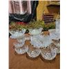 Image 4 : Crystal Punch Bowls x2 with Cups - Platters - Bowls - Pinwheel Crystal Vases x2 - Serving Tray
