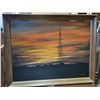 Image 4 : Galaxy Rig Canvas - Oil Rig Oil Painting by Linda Nelson - Stage Coach Picture -Swiss Village Prints