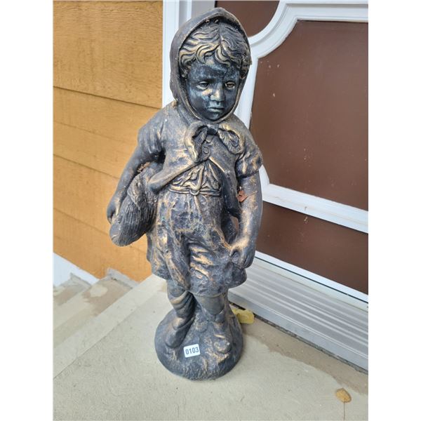 Bronze Girl Statue 32" High