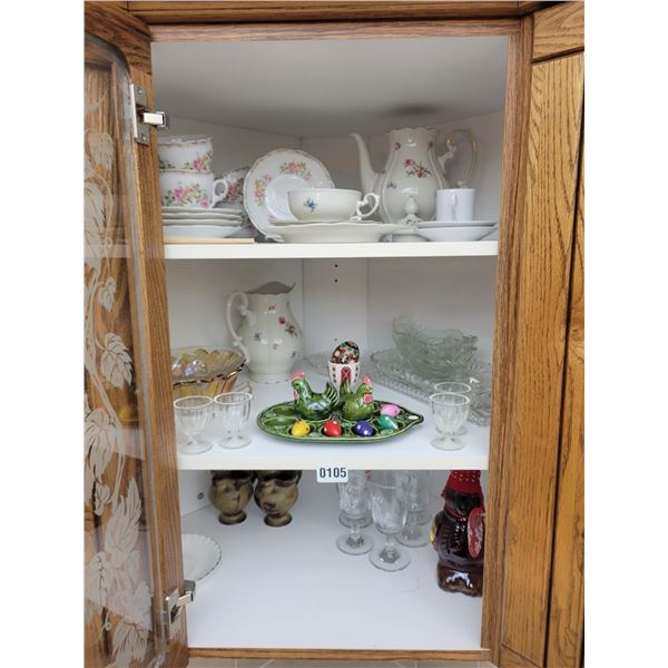 Tea Sets - Swiss Glassware - Chicken & Eggs Plate