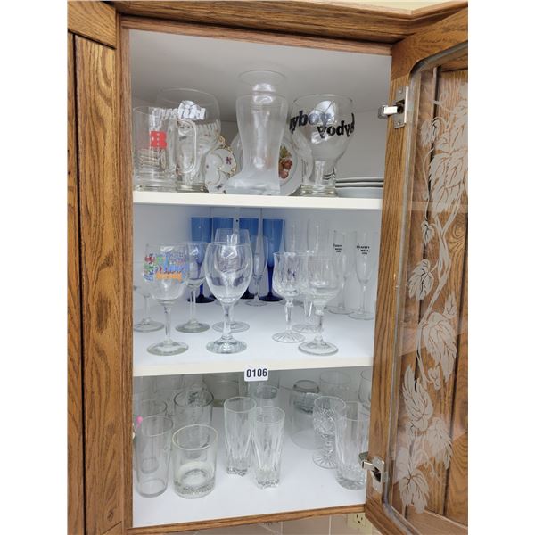 Various Sizes & Styles of Glassware
