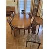 Image 3 : Dining Room Table with Extensions & 8 Chairs