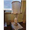 Image 3 : Faux Leather Recliner - 2 Side Tables - White Lamp with Crystals