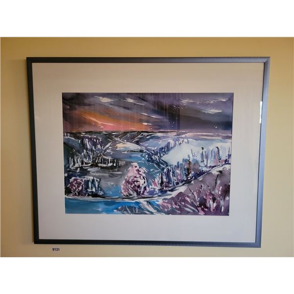 Blue & Purple Watercolor Print