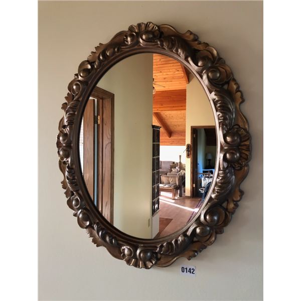 Oval Framed Mirror