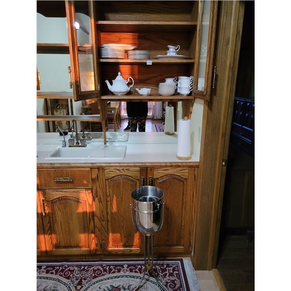 White China Set - Wine Bottle Cooler Stand