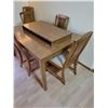 Image 4 : Wood Dining Table with Leaf & 6 Chairs