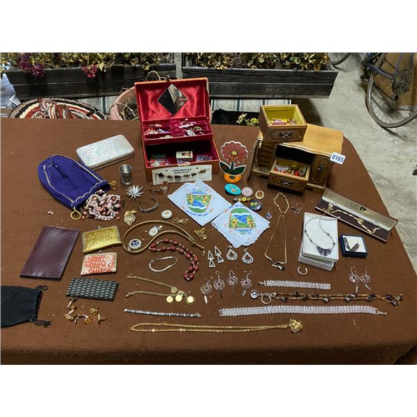 Costume Jewellery - Jewellery Boxes - Pins - Hankies - Necklaces - Bracelets - Earrings