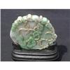 Image 1 : 18th. century large jadeite plaque featuring 2 #2310020