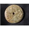 Image 1 : Ancient green jade  disk decorated in high #2310040