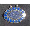 Image 1 : Large Bedouin silver pendant with lapis lazuli #2310099