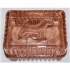 Image 1 : BOWSER Pink Depression Glass Powder Jar #2319850