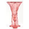 Image 1 : Pink Art Deco Pressed Glass Rocket Vase #2319970