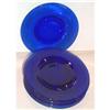 Image 1 : Six Cobalt Blue Swirl Cambridge Plates #2320131