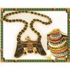 Image 1 : SIGNED enamel jewel Cleopatra figural necklace #2320293