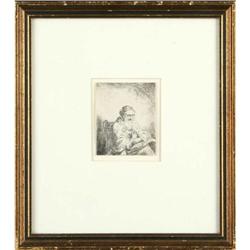 Man in Chair Portrait Painting Rembrandt #2327298