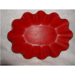 Papier Mache Bowl Napoleon III Red 19th Century#2327301
