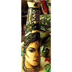 tall PORTRAIT VASE spanish woman NATIVE #2327315