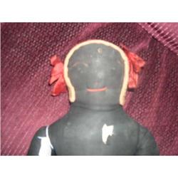 Black doll with simple face cotton stuffed #2327449