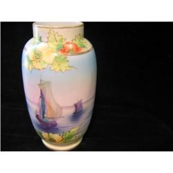 NIPPON Moriage Handpainted Vase SIgned #2327565