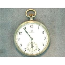 Vintage Omega Stainless Steel 15J Pocketwatch #2327570