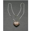 Image 1 : Sterling Silver Filigree Heart Pendant & Chain #2327778