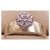 Image 1 : 14K (tested) yg  1/2 ct tw diamond cluster ring#2327975