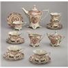 Image 1 : TRANSFERWARE TEA SET * 15 PC PORCELAIN RED #2327998