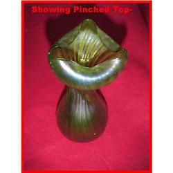 Rindskopf Czech Pinched/Twisted Art Glass Vase #2328124