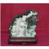 Image 1 : Green Celadon Stone display with Moon Lady  #2328279