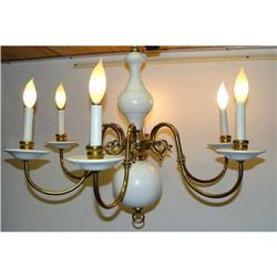 French Brass 6 Arm Light Chandelier Fixture #2328308