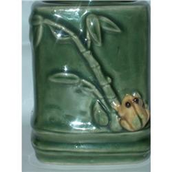 ANTIQUE MAJOLICA W/FROG GREEN #2328361