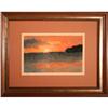Image 1 : Modern Contemporary Pastel Lake Dusk  Brown #2339534