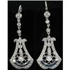 Image 1 : Estate Platinum 1.6c Diamond Edwardian Earrings#2339567